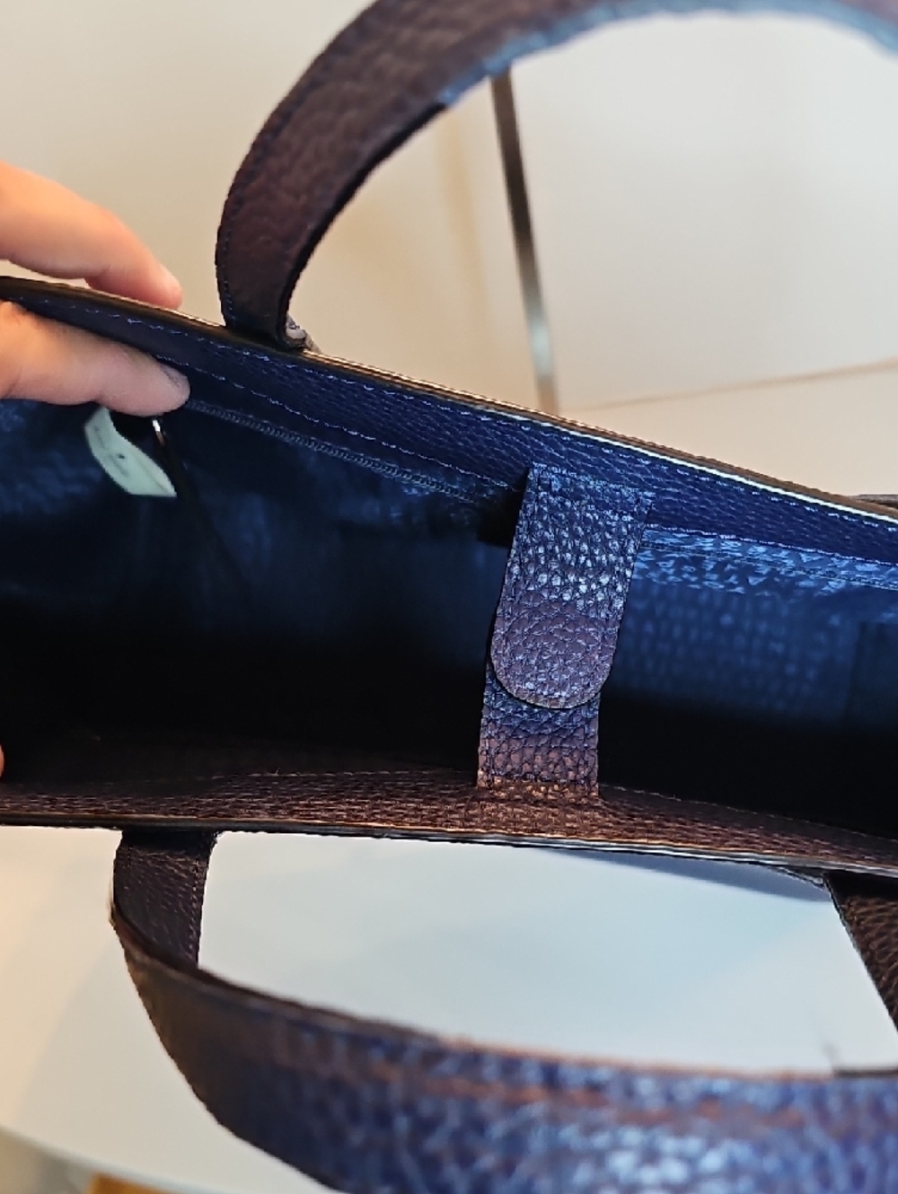 kate spade navy pebbled leather bow-detail tote - Picture 7 of 12